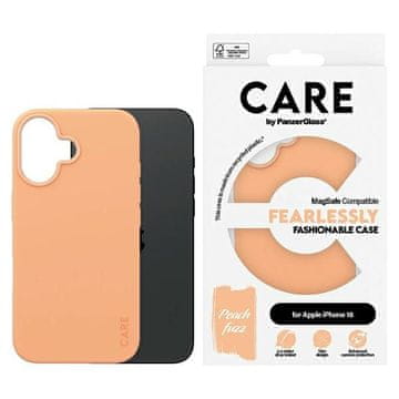 shumee Ovitek CARE by PanzerGlass za iPhone 16 6.1" (peach) MagSafe 1389