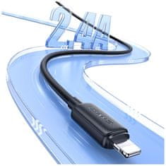 USAMS Usams KY Series US-SJ689 2.4A USB-A na Lightning kabel 1m črne barve