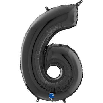Grabo Folija balon številka 6 črne barve, 66 cm Grabo
