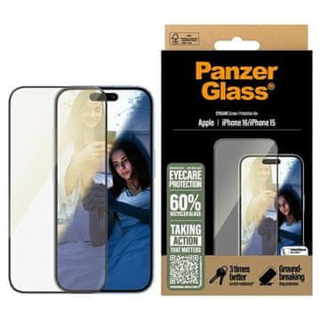 shumee Zaščitno steklo PanzerGlass EyeCare za iPhone 16/15 6,1"" Ultra-Wide Fit 2865