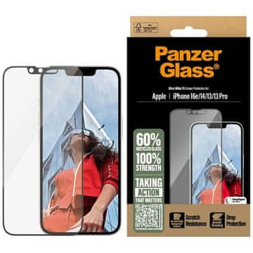 PanzerGlass Kaljeno steklo za iPhone 16e PanzerGlass Ultra-Wide Fit