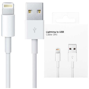 shumee 200 cm kabel Lightning na USB za Apple iPhone USB polnilni kabel bele barve