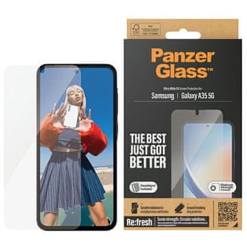 PanzerGlass Kaljeno steklo za Samsung Galaxy A35 5G PanzerGlass Ultra-Wide Fit