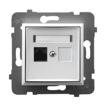 shumee Aria bela enojna računalniška vtičnica kat. 5e brez okvirja