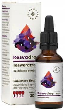 shumee Aura Herbals RESVADROP RESWERATROL kapljice z izvlečkom grozdne lupine 30 ml