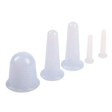 shumee Kitajski silikonski lončki za masažo obraza in telesa, fleksibilni, set 5 (88740001)