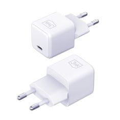 3MK 25W 3MK Power Delivery USB-C stenski polnilnik bele barve