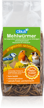 shumee Claus Mehlwürmer - posušeni mokarji za vse ptice 75 g