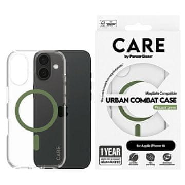 PanzerGlass Ovitek CARE by PanzerGlass Flagship za iPhone 16 6.1"" zelen/zelen MagSafe 1369