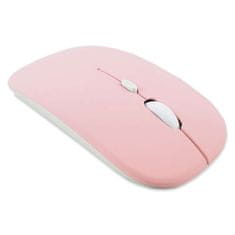 shumee Brezžična računalniška miška Alogy Mouse Bluetooth za prenosnik in tablico, roza