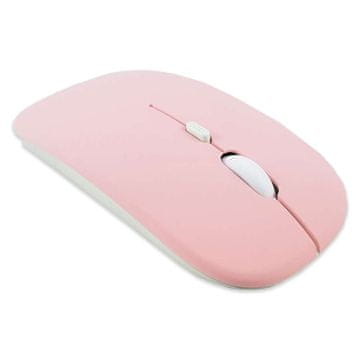 shumee Brezžična računalniška miška Alogy Mouse Bluetooth za prenosnik in tablico, roza