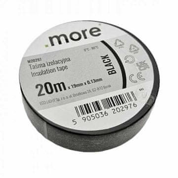 shumee Izolacijski trak 19 mm x 0,13 mm ČRN 20 m 1 kos