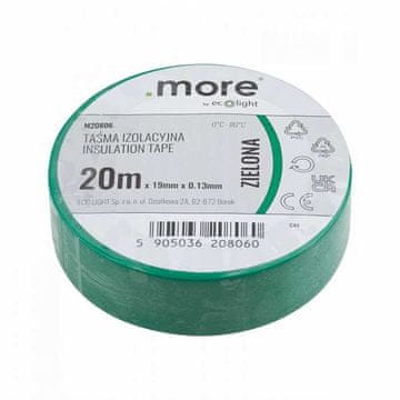 shumee Izolacijski trak 19 mm x 0,13 mm x 20 m ZELEN