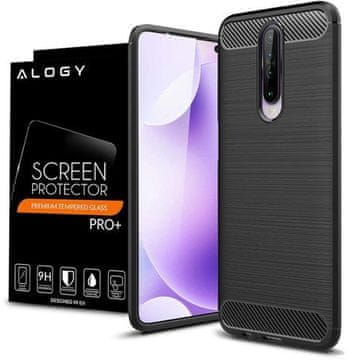 shumee Ovitek Alogy Rugged Armor za Xiaomi Redmi K30 Poco X2 črn steklo Alogy