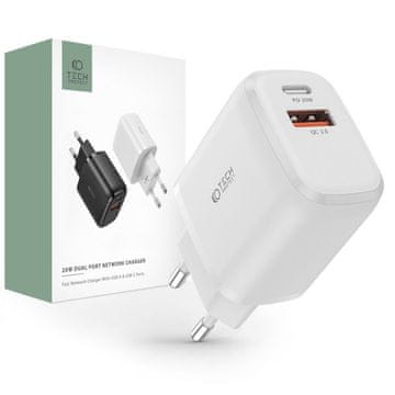 shumee C20W 2-portni USB-C USB PD20WQC30 bel stenski polnilnik