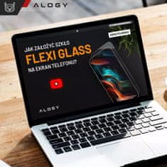 shumee Hibridno steklo za Samsung Galaxy S23 FE za zaslon Alogy Flexi Glass 9H ovitek, prijazen do ravnih površin.