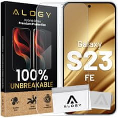 shumee Hibridno steklo za Samsung Galaxy S23 FE za zaslon Alogy Flexi Glass 9H ovitek, prijazen do ravnih površin.