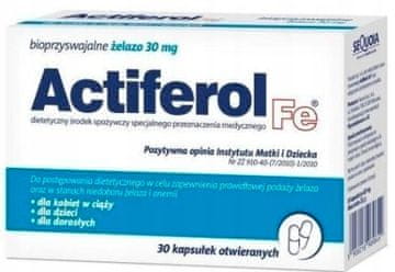 shumee ActiFerol Fe 30 mg biološko uporabnega železa 30 kapsul.