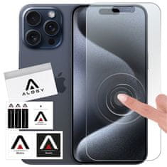 shumee Hibridno steklo za Apple iPhone 15 Pro Max za raven zaslon Alogy Flexi Glass 9H