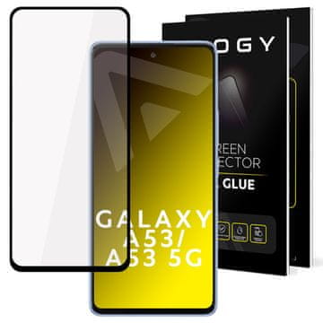 shumee Kaljeno steklo za Alogy Full Glue, primerno za Samsung Galaxy A53 A53 5G, črno