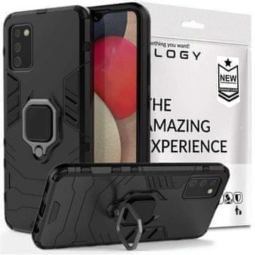 shumee Ovitek Alogy Stand Ring Armor za Samsung Galaxy A02s A03s 164mm črne barve