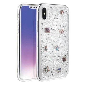 UNIQ Ovitek Lumence Clear za iPhone Xs Max, srebrn/perlivo srebrn