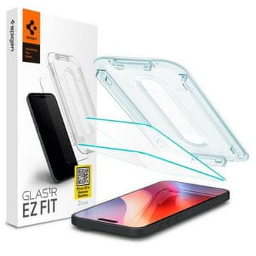 Spigen Kaljeno steklo za iPhone 16 Pro Max Spigen 9H, oleofobno, popolna pokritost