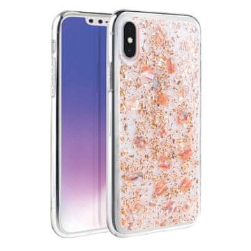 UNIQ Ovitek Lumence Clear za iPhone Xs Max, roza zlat