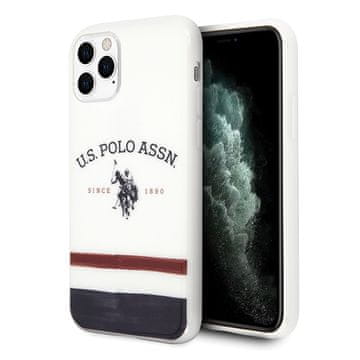 U.S. Polo Assn. Ovitek US Polo Tricolor za iPhone 11 Pro Max, bel