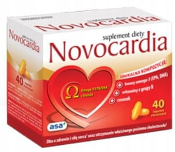 shumee Novocardia OMEGA-3 maščobne kisline TRAN ASA 40 kapsul.