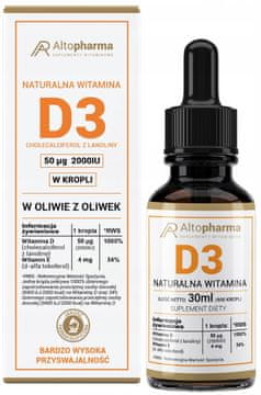shumee Altopharma Naravni vitamin D3 50 mcg 2000 IU 30 ml