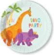 Procos Papirnati krožniki, večbarvni, DINO PARTY, 20 cm, 8 kosov.