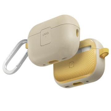 UNIQ Ovitek za AirPods Pro 2 UNIQ Clyde Lock bež-rumen