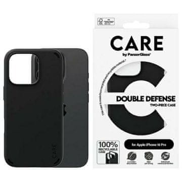 shumee Ovitek PanzerGlass Double Defense za iPhone 16 Pro, črn