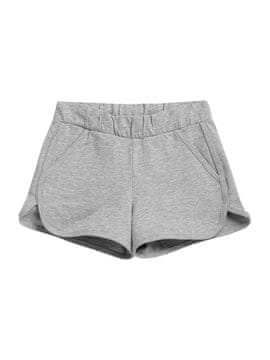 Nikcorp Dekliške kratke hlače trenirka iz mehkega bombaža sive barve za poletje in športne aktivnosti velikost 128 cm