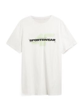 Nikcorp Moška bombažna majica s kratkimi rokavi in napisom Sportswear bela | Udobna majica za prosti čas in šport velikost 3XL