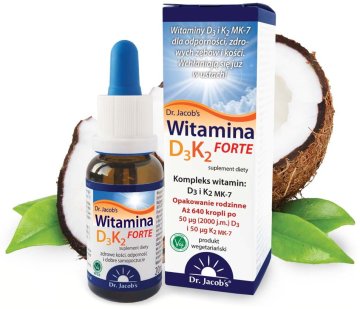 Prehransko dopolnilo Dr. Jacob's Vitamin D3 + K2 FORTE 20 ml kapljice 1 kos.