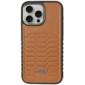 shumee Ovitek Audi MagSafe za iPhone 15 Pro rjave barve