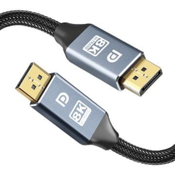 shumee Alogy 2x DisplayPort DP 14 8K 30AWG kabel s priključkom za TV PC 2m