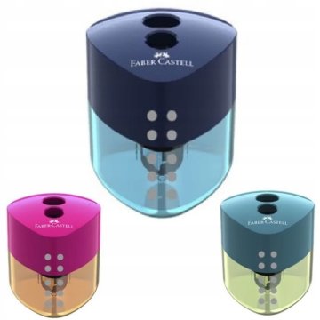 shumee FABER-CASTELL Auto Grip Trend dvojni ostrilec s posodo za ostrenje
