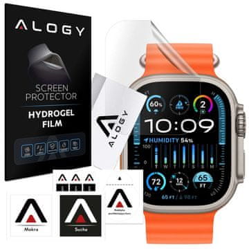 shumee Zaščitna folija za pametne ure Alogy Hydrogel za Apple Watch Ultra 2 49 mm