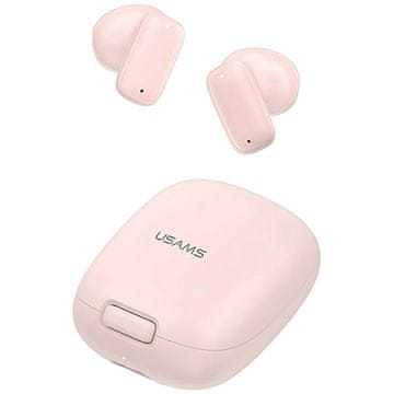USAMS Brezžične slušalke Bluetooth 5.3 TWS USAMS roza