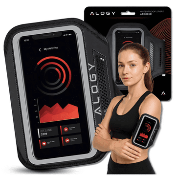 shumee Alogy WaterProof Sport ArmBand tekaški ovitek, vodoodporen za roko za 67-palčni telefon, črne barve