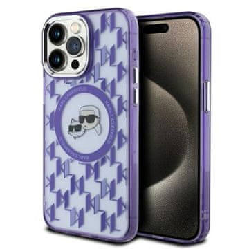 Karl Lagerfeld Ovitek Karl Lagerfeld MagSafe za iPhone 15 Pro Max vijoličen