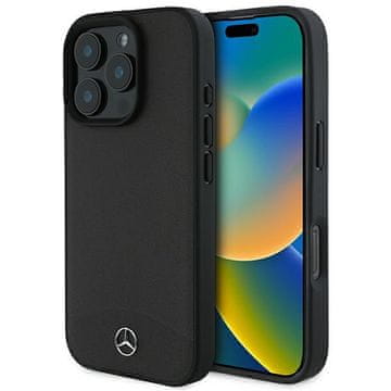 MERCEDES Ovitek za iPhone 16 Pro Max Mercedes Hardcase iz usnja MagSafe