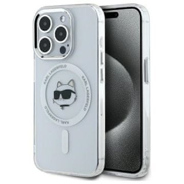 Karl Lagerfeld Ovitek Karl Lagerfeld MagSafe Choupette za iPhone 15 Pro, bel