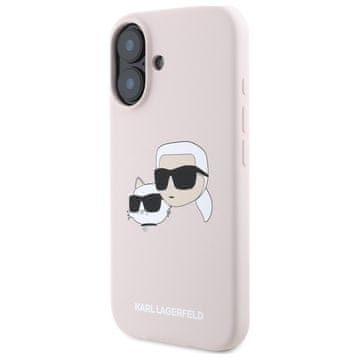 Karl Lagerfeld OVITEK KARL LAGERFELD ZA IPHONE 16 6.1 ZA MAGSAFE SILIKON Z DVOJNIMI GLAVAMI