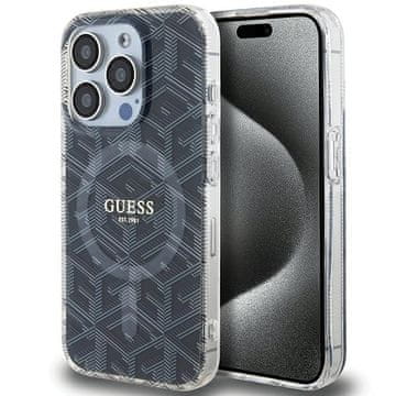Guess Ovitek Guess MagSafe za iPhone 15 Pro Max, črne barve