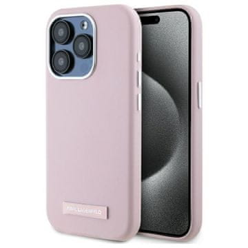 Karl Lagerfeld Ovitek Karl Lagerfeld MagSafe za iPhone 15 Pro roza