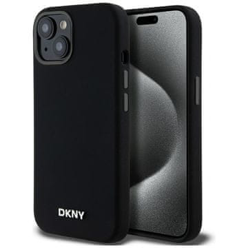 DKNY Silikonski ovitek DKNY MagSafe s tekočim premazom za iPhone 14, črne barve
